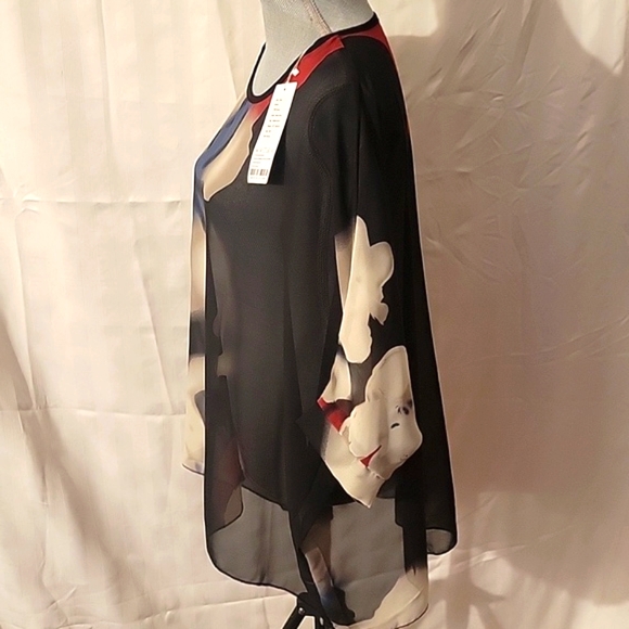 Ckikiou Chiffon Women's Tunic Floral Printed Boho Beach Cover-up, OS, NWT - Picture 6 of 6